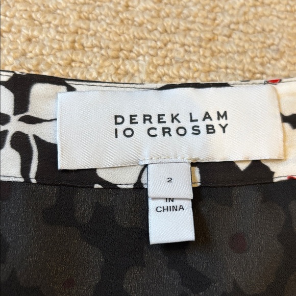 Derek Lam 10 Crosby Floral Black and White Women's Skirt - Picture 2 of 6